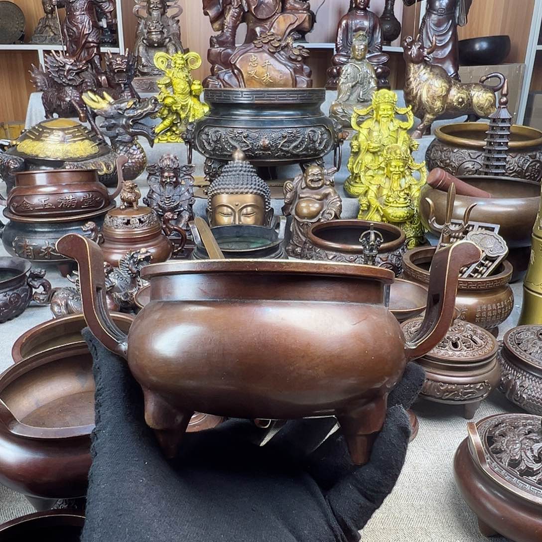 铜香炉铜摆件铜工艺品风水摆件