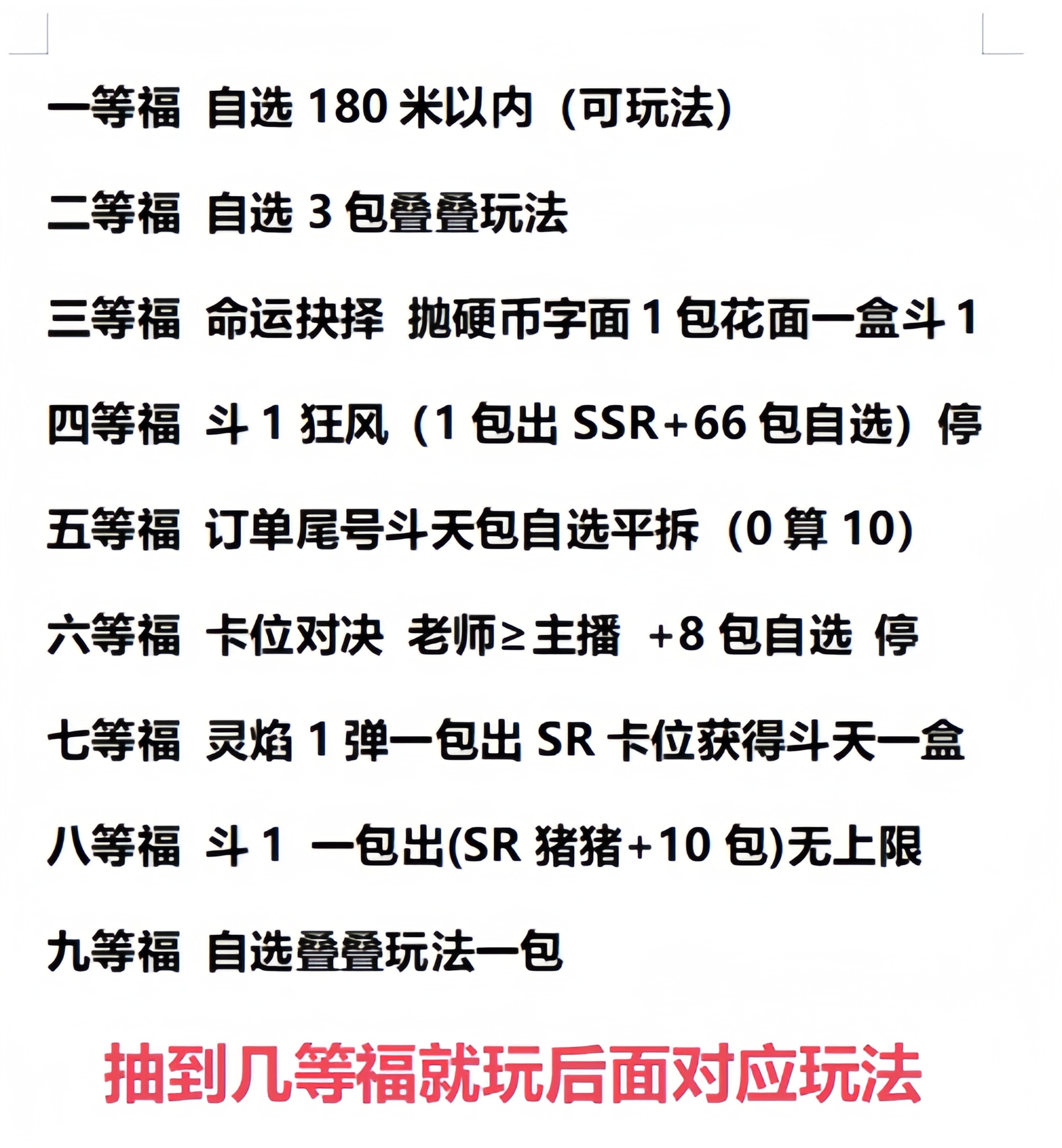 【卡游】正版哪吒卡牌 抽到几等福就玩对应玩法 盲盒（老白代拆）