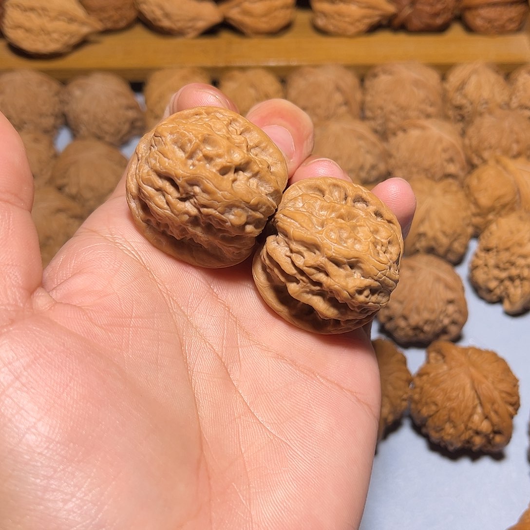 文玩核桃把件35原生态无药橘红皮 昌闷