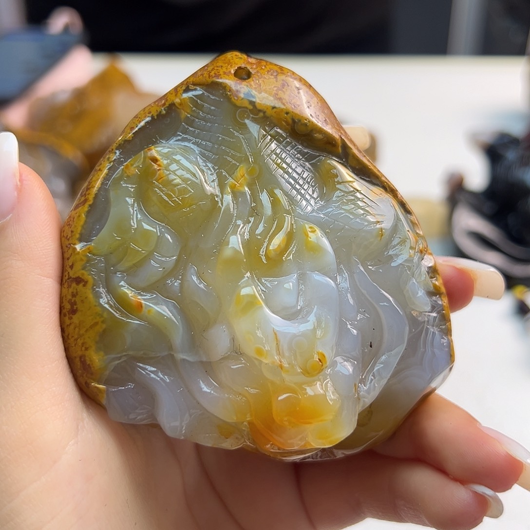 玛瑙/玉髓未镶嵌吊坠(不含链)