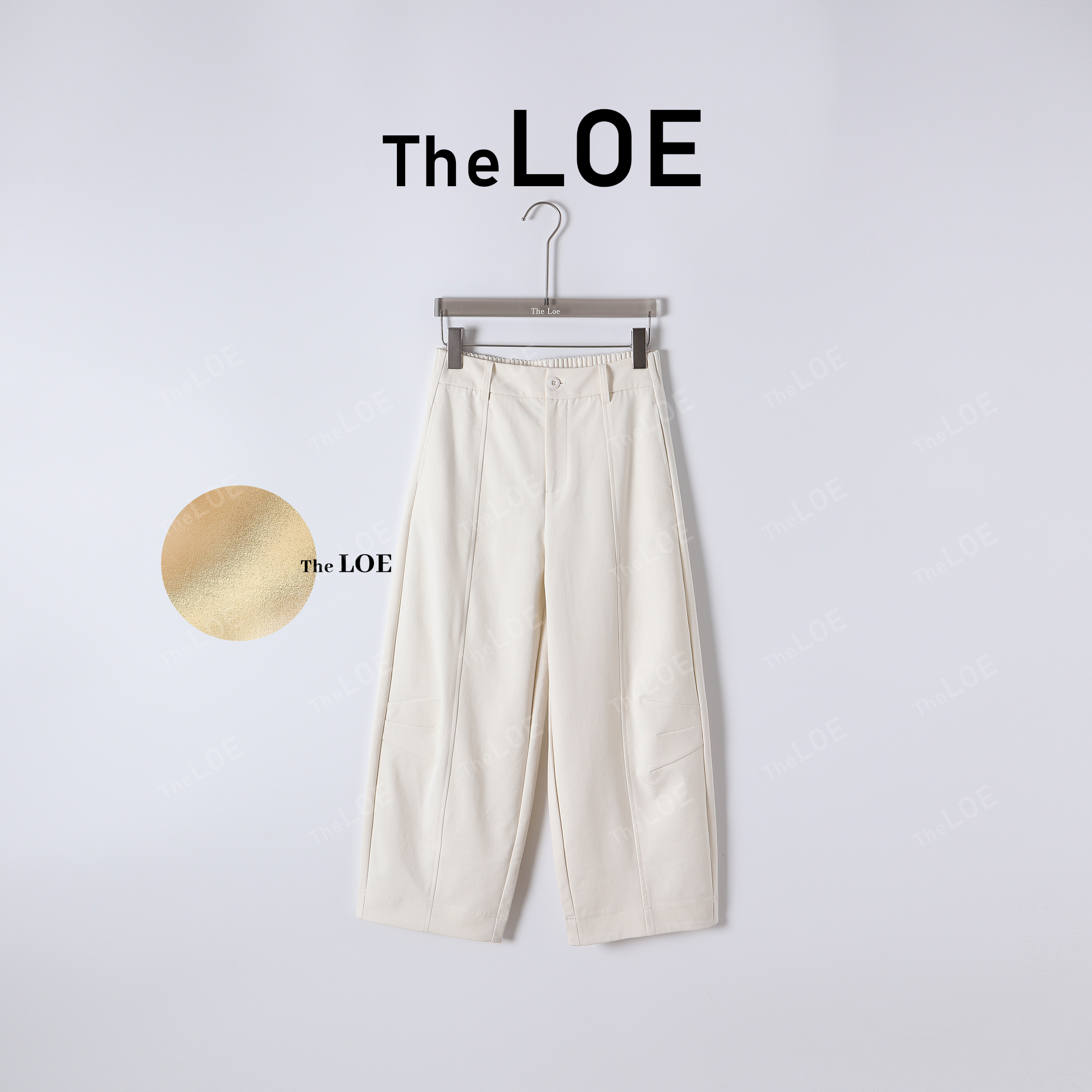 TheLOE/棉质百搭休闲高腰垂感挺阔弯刀裤减龄显瘦#LE-8829