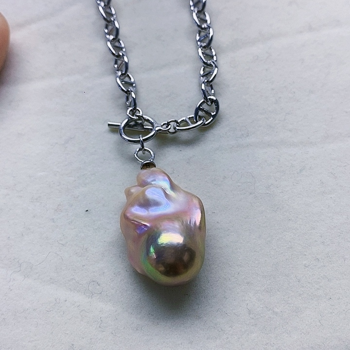 银S925镶嵌耳饰淡水珍珠w***y