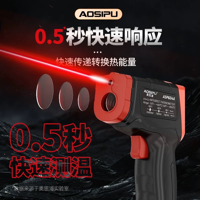 温度计工业用红外线测温枪手持式测温仪高精度高温度测量仪
