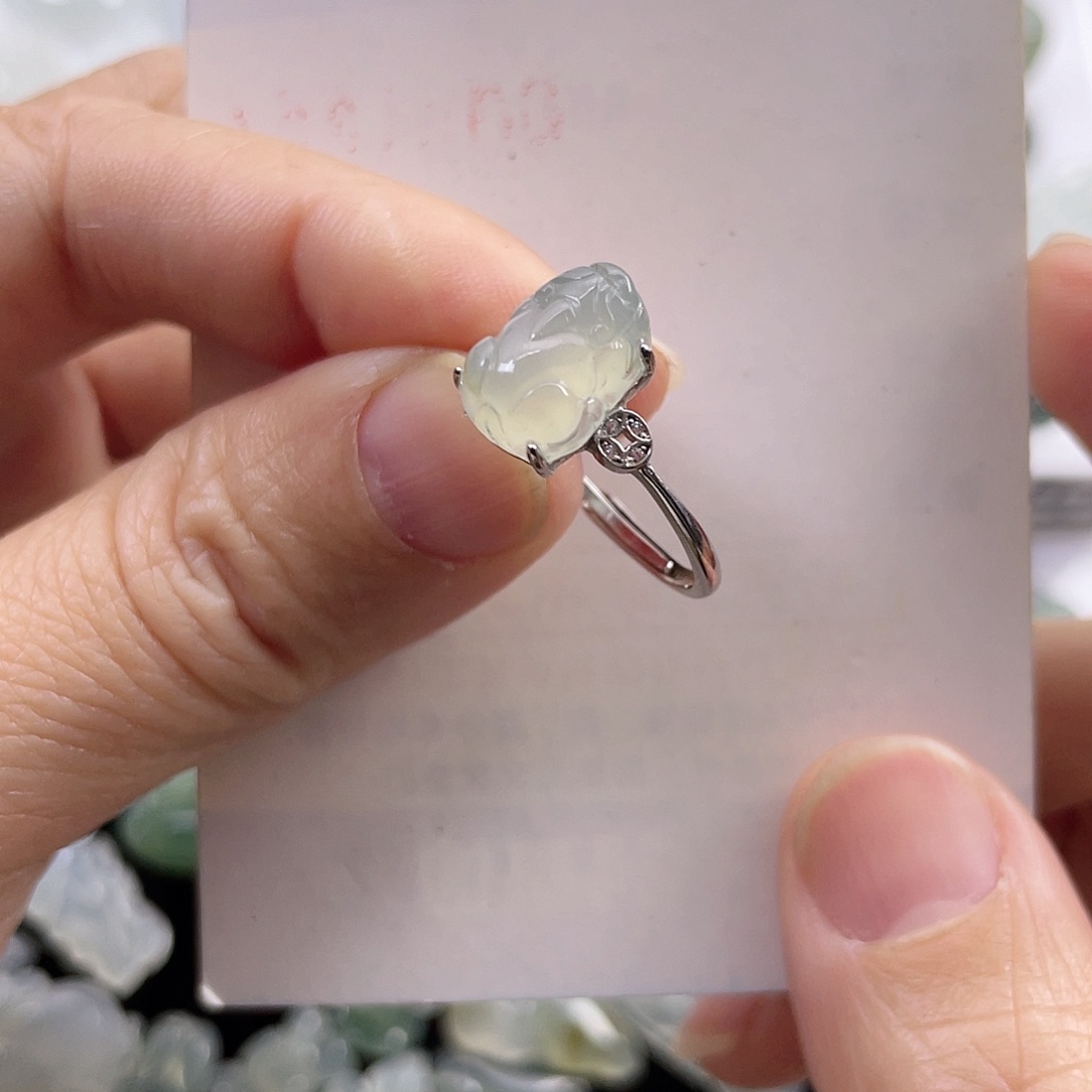 翡翠颈饰未镶嵌貔貅戒指