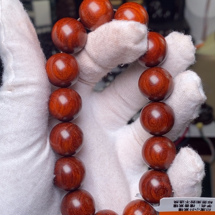 小叶紫檀手串/手链原汁原味1.5cm 生长纹泥料34g 特价款