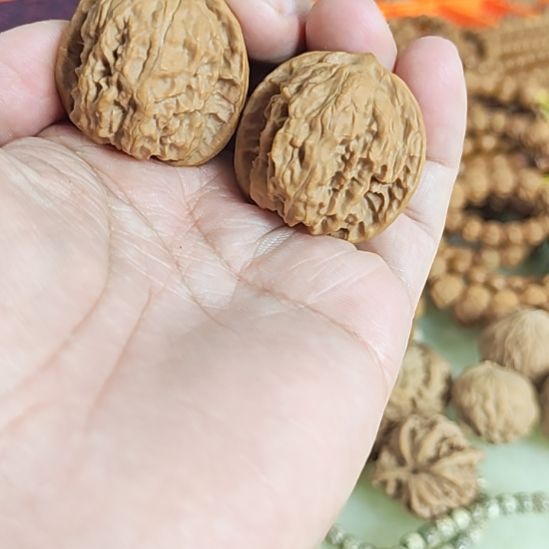 把件文玩核桃34左右野狼一队～配对如图