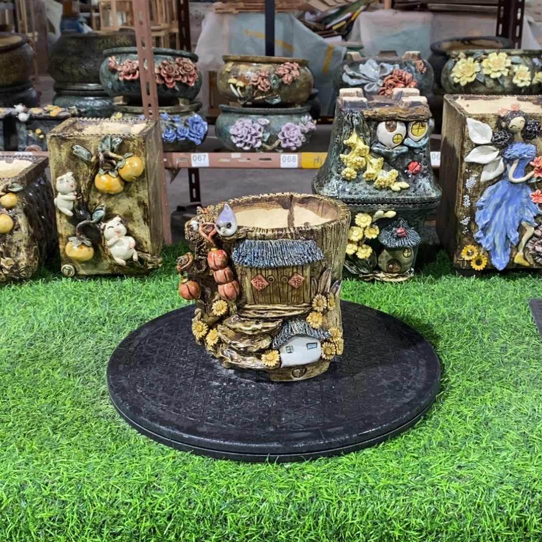 红陶青藤花器多肉花盆