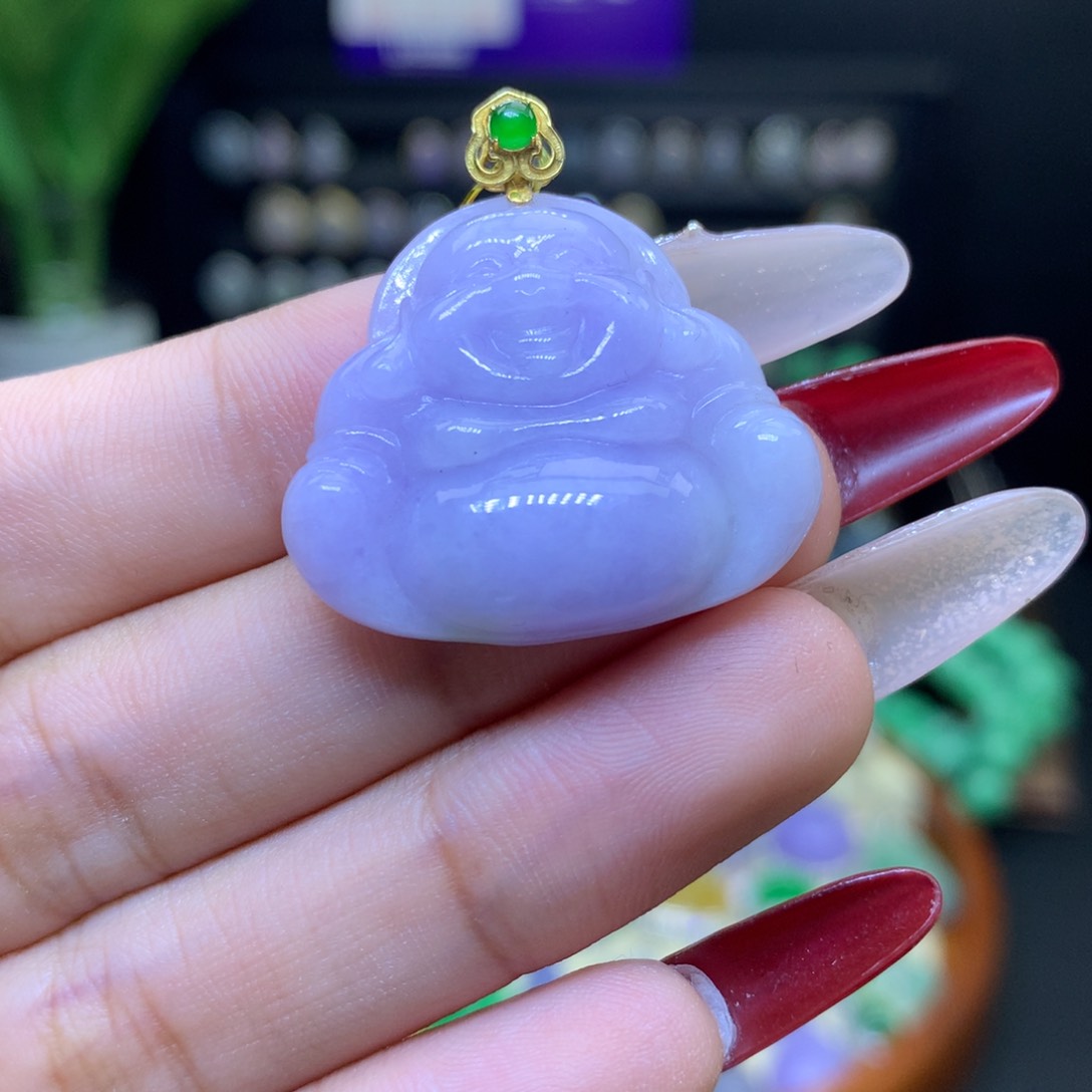 翡翠颈饰18K金镶嵌天然