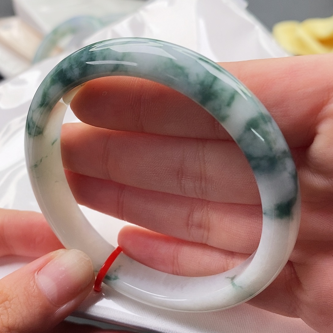 翡翠未镶嵌手镯57 58