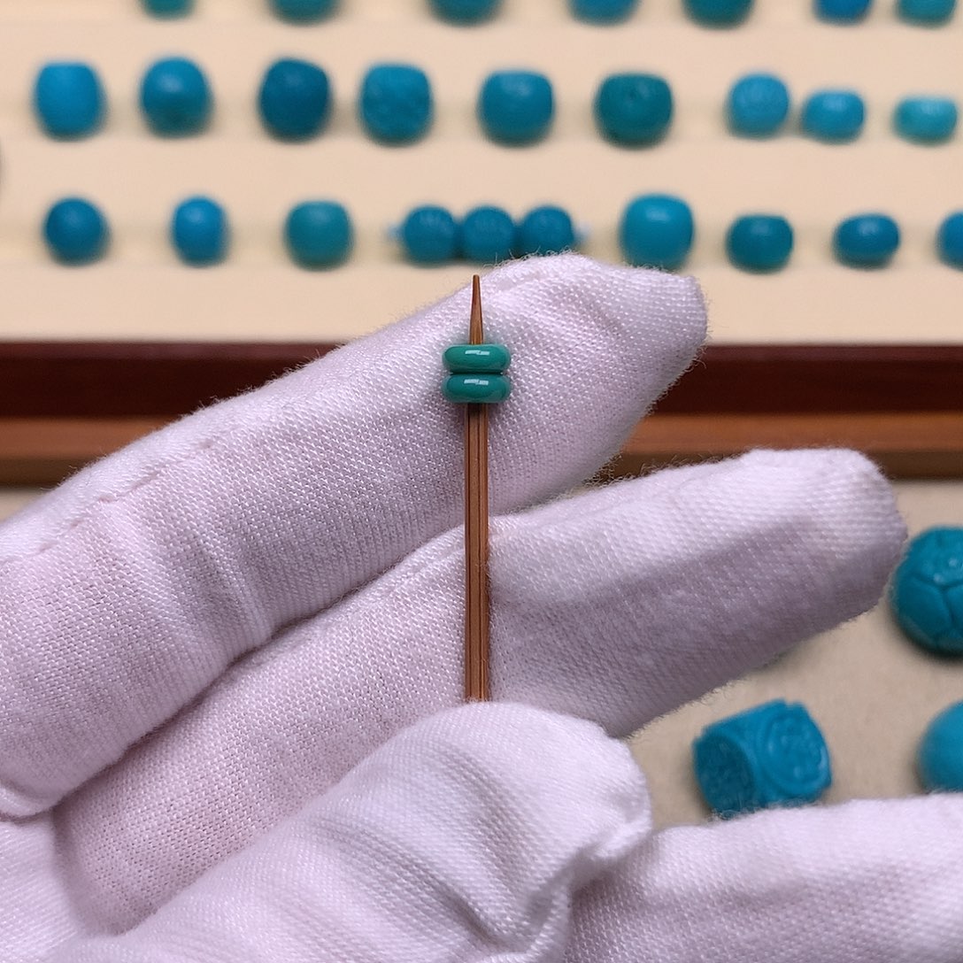 绿松石未镶嵌天然原矿绿松石面包圈5