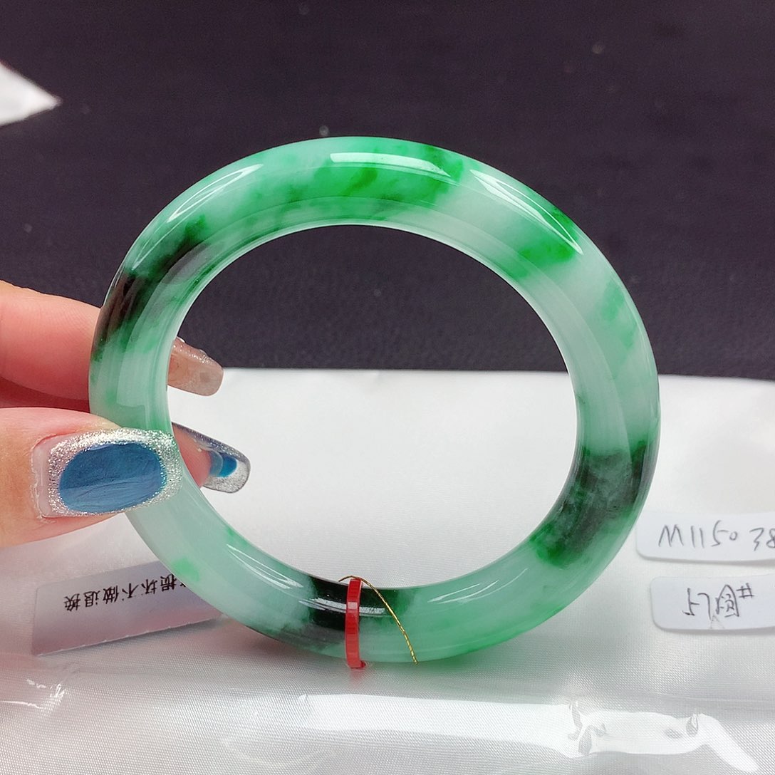 未镶嵌手镯翡翠57圈圆条038