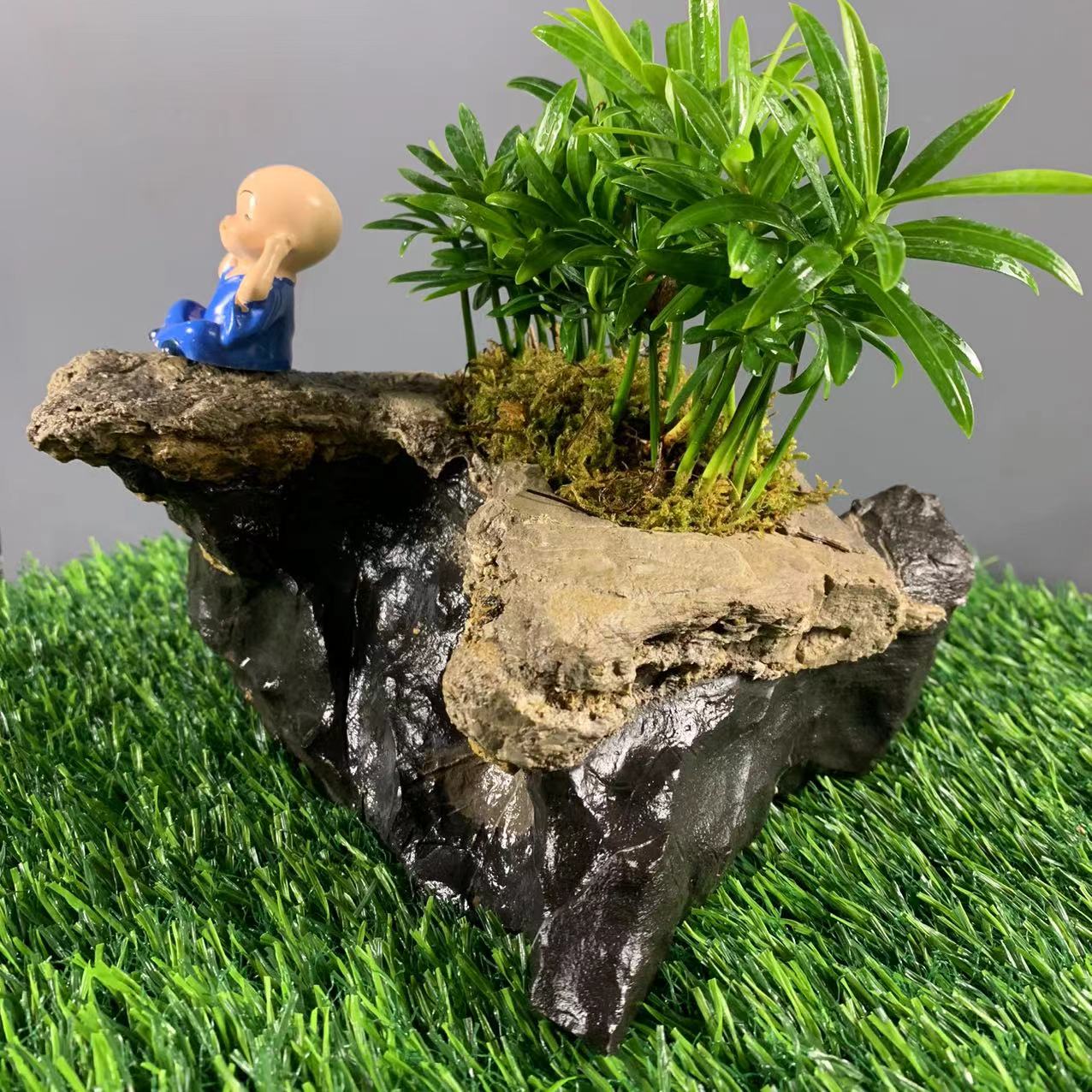 灵璧石奇石摆件石盆奇石花盆灵璧石花盆天然石头花盆石