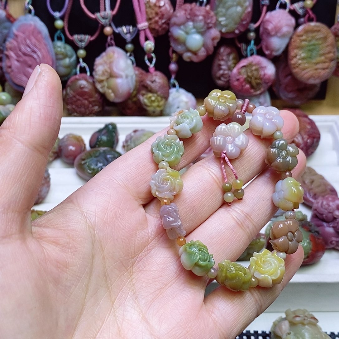 玛瑙/玉髓盐源玛瑙手串未镶嵌