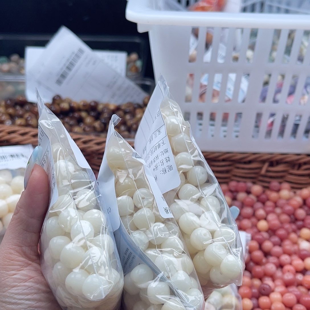 白玉菩提吊坠z微瑕锅底11mm/120颗