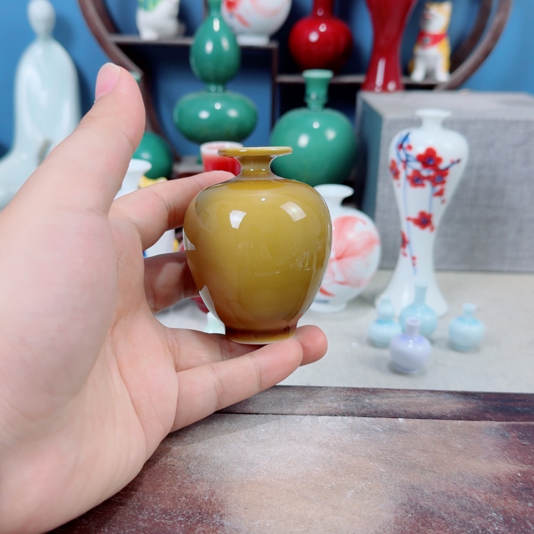 陶瓷手工小花器摆件