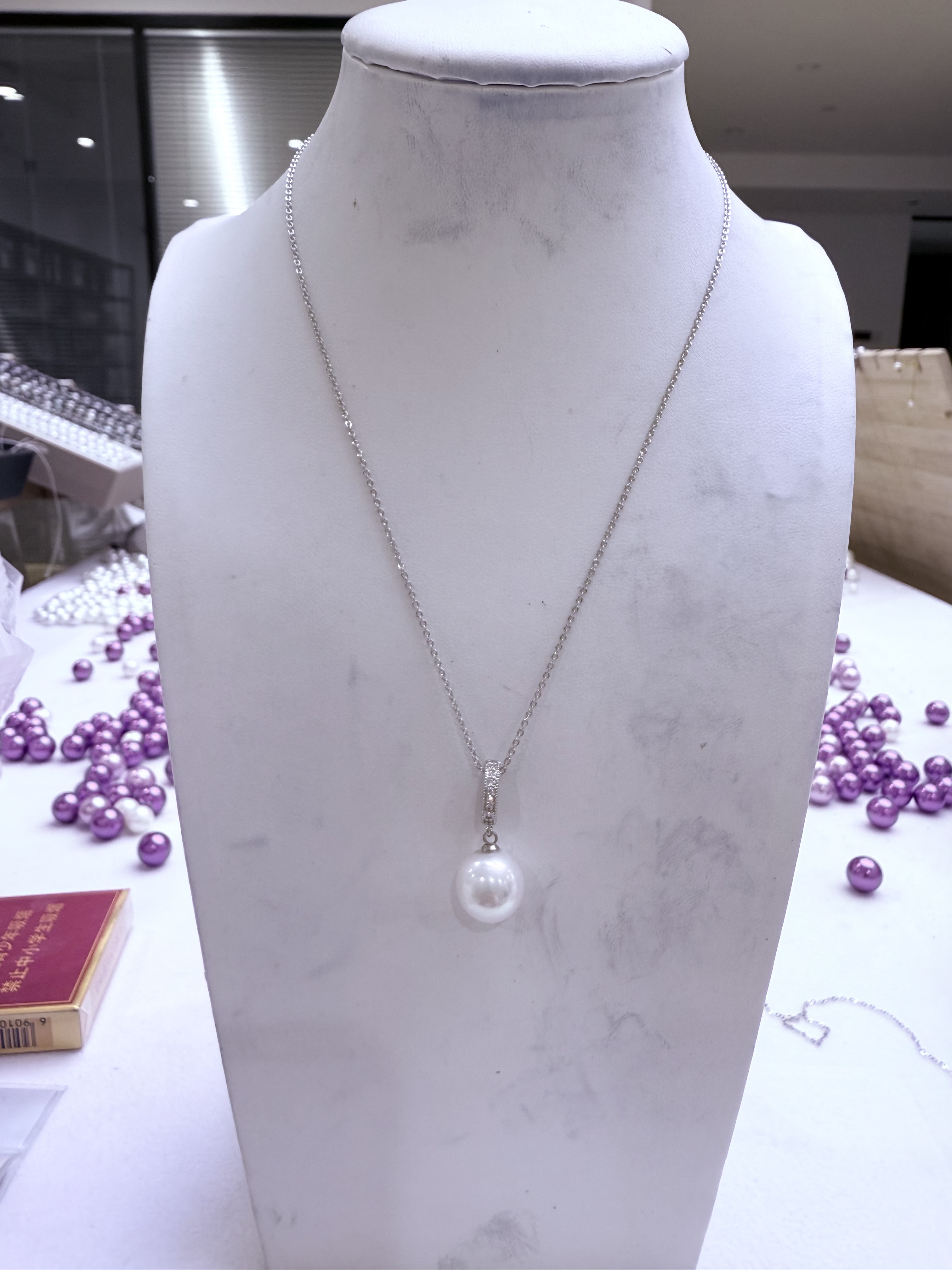 【无核珍珠-假一罚四】11mm左右天然淡水珍珠万能扣吊坠时尚百搭