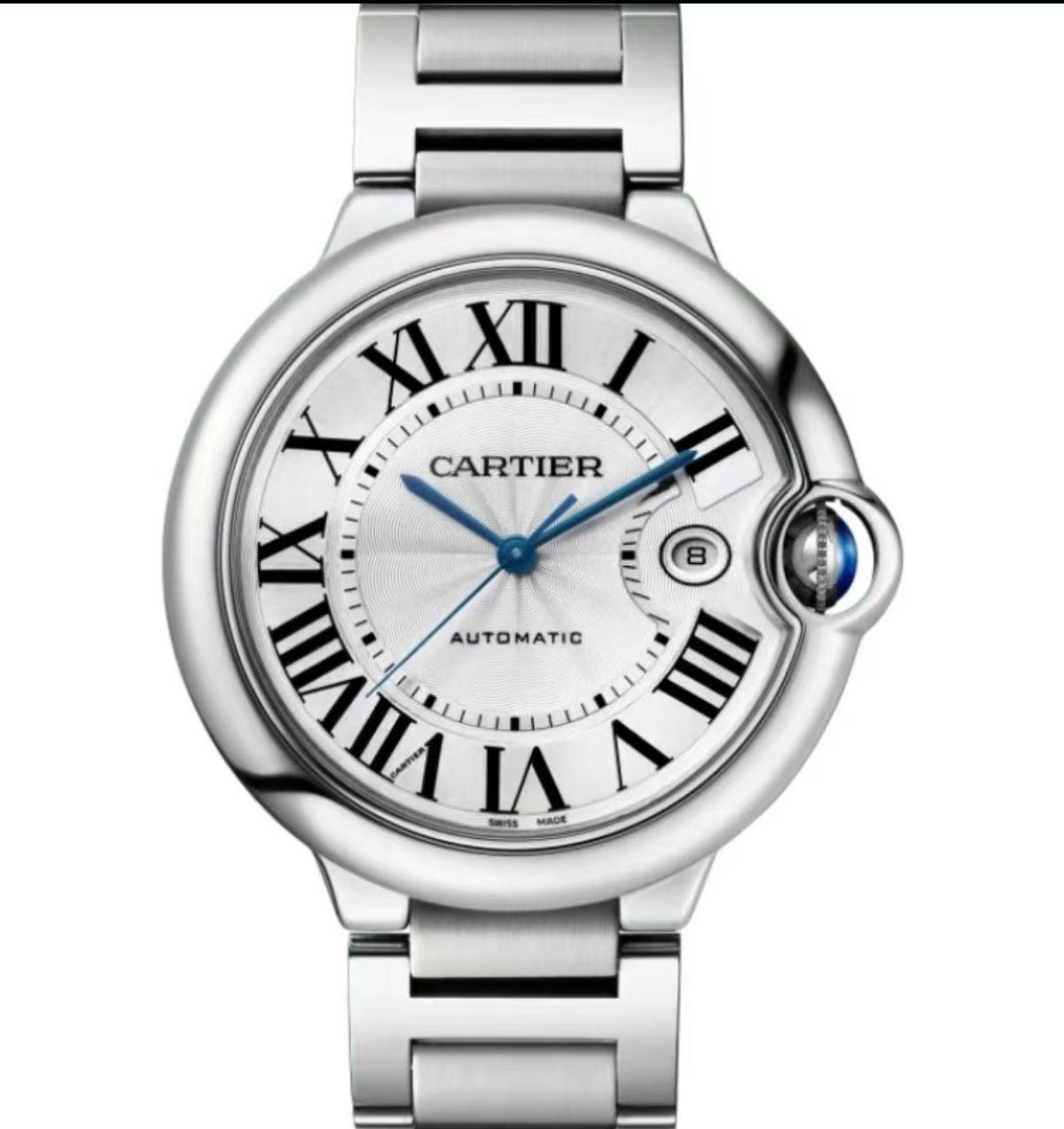 99新 Cartier/卡地亚 蓝气球系列/42mm精钢钢带白盘罗马/WSBB0049