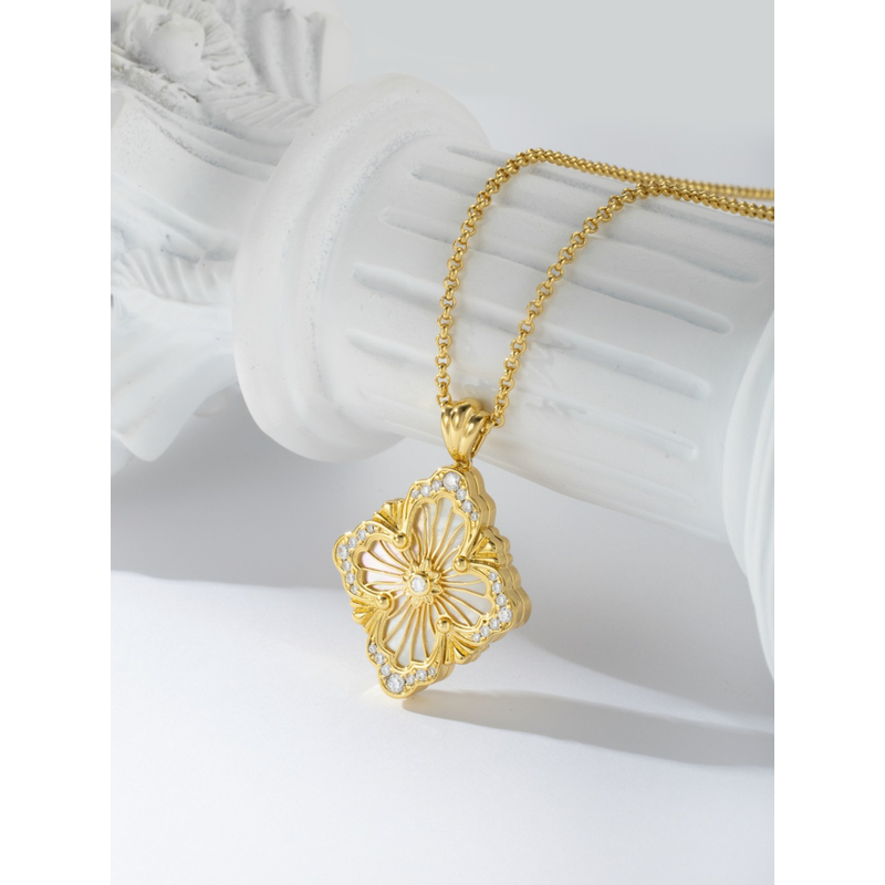 合金项链 国风气质高奢风格大号布布项链04