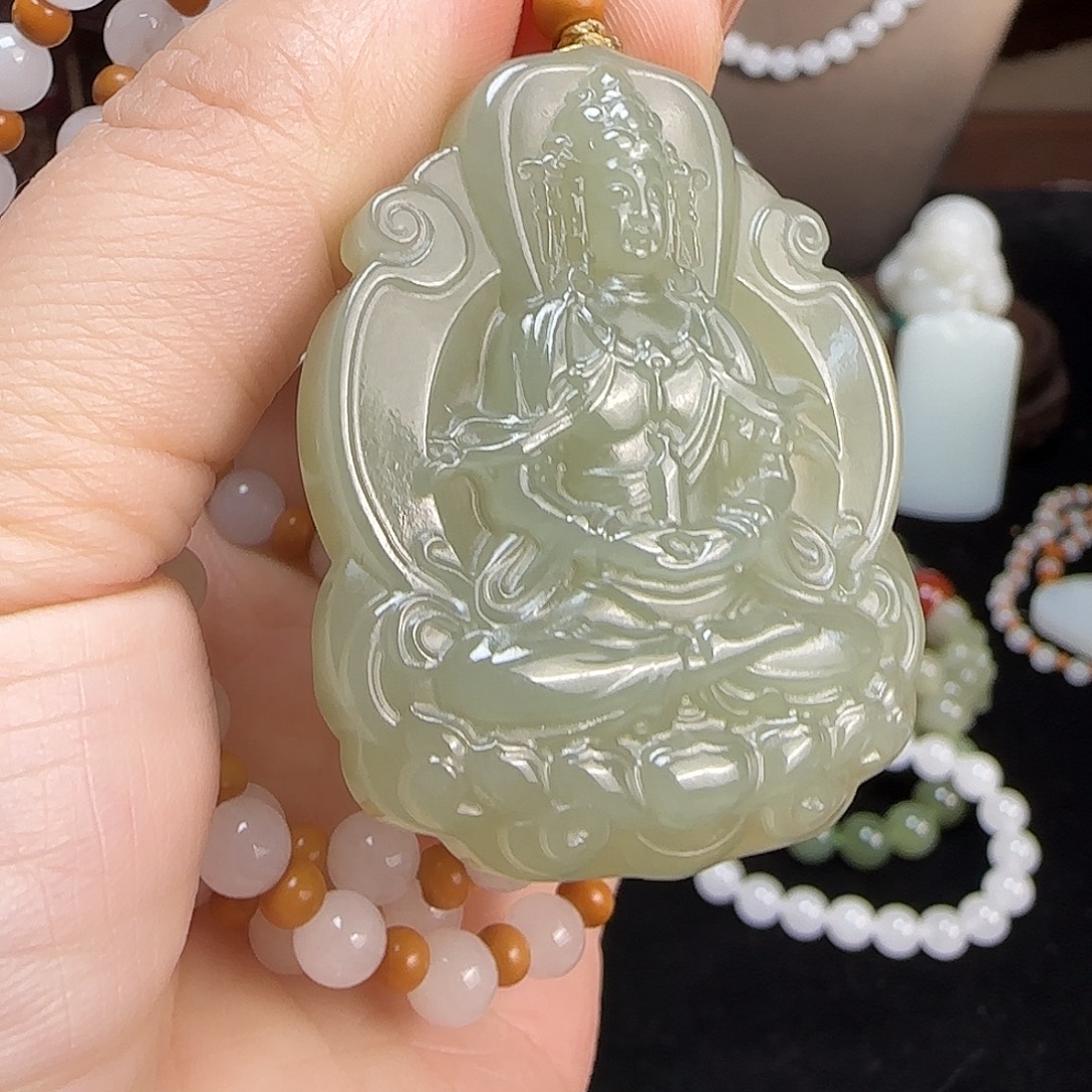 和田玉未镶嵌颈饰定制发货