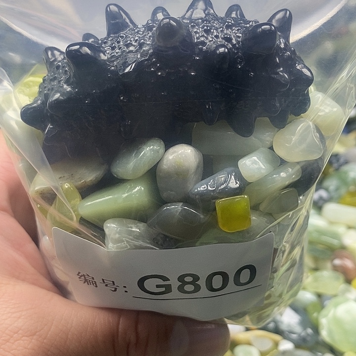 岫玉鱼缸石未镶嵌