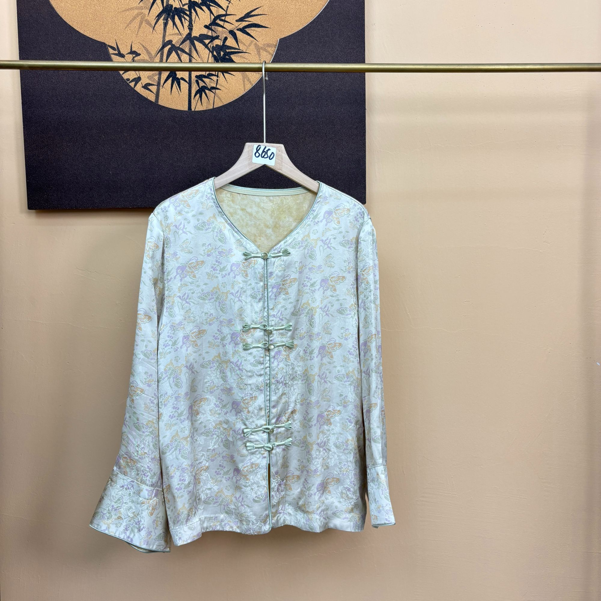 新中式气质小碎花外套8650