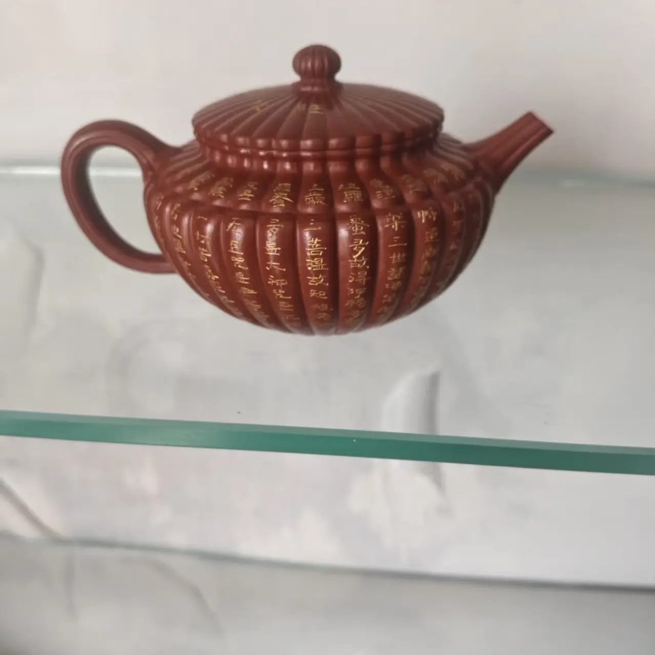 宜兴紫砂壶筋纹器半手工制作赵庄朱泥容量三佰左右