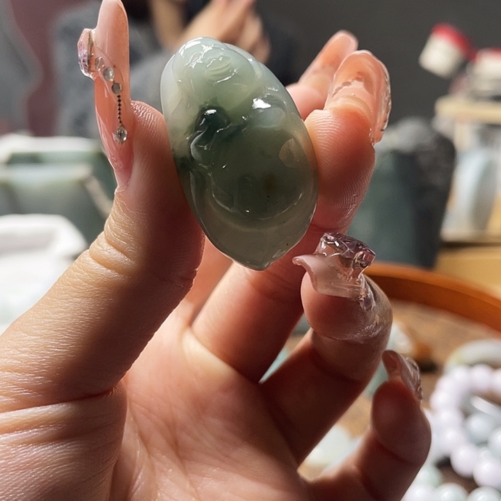 翡翠裸石胖*小佛一个