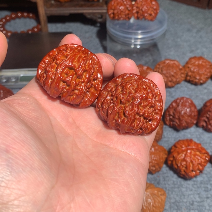 文玩核桃把件坏**鲁欢11白狮子40