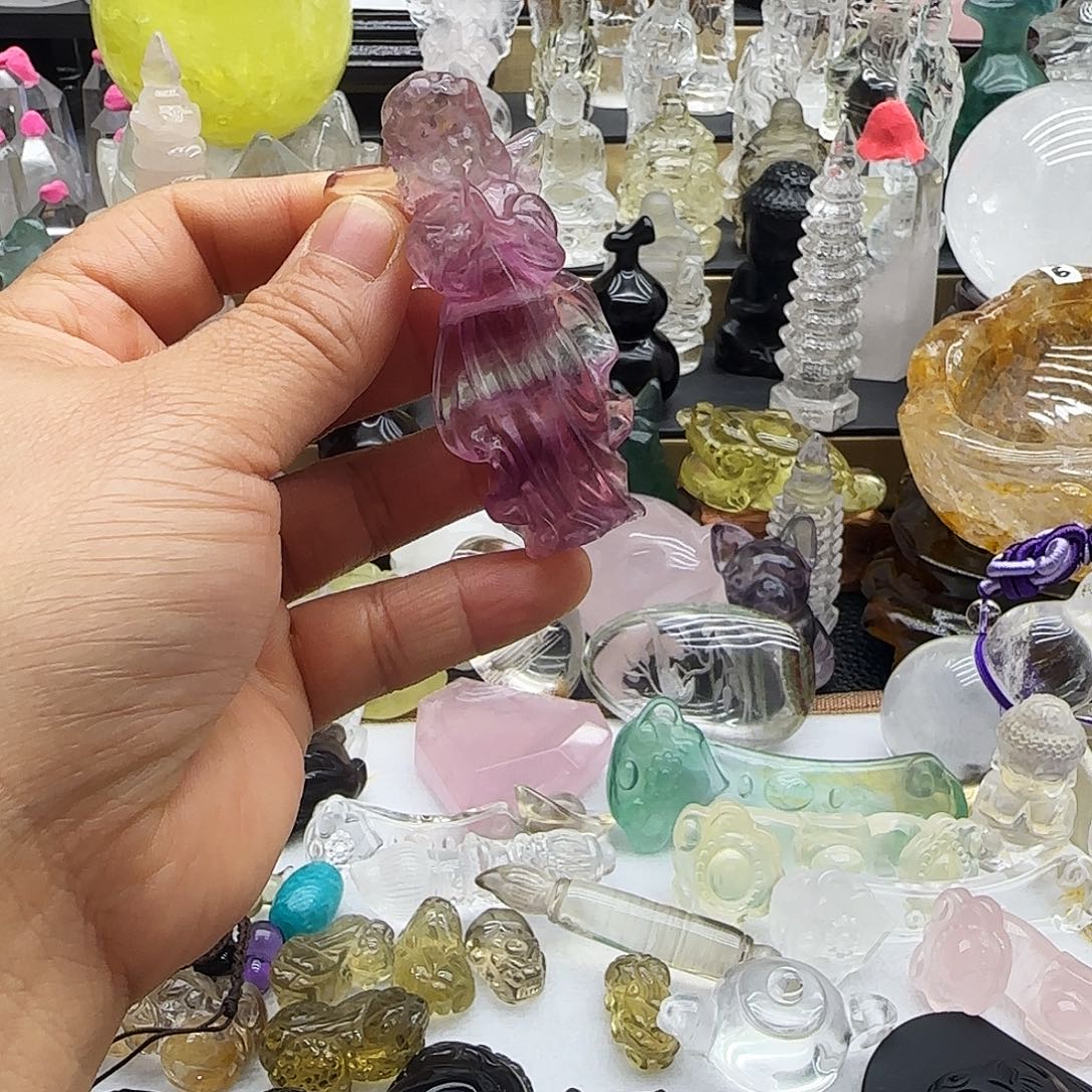 O***貝车挂紫晶未镶嵌摆件