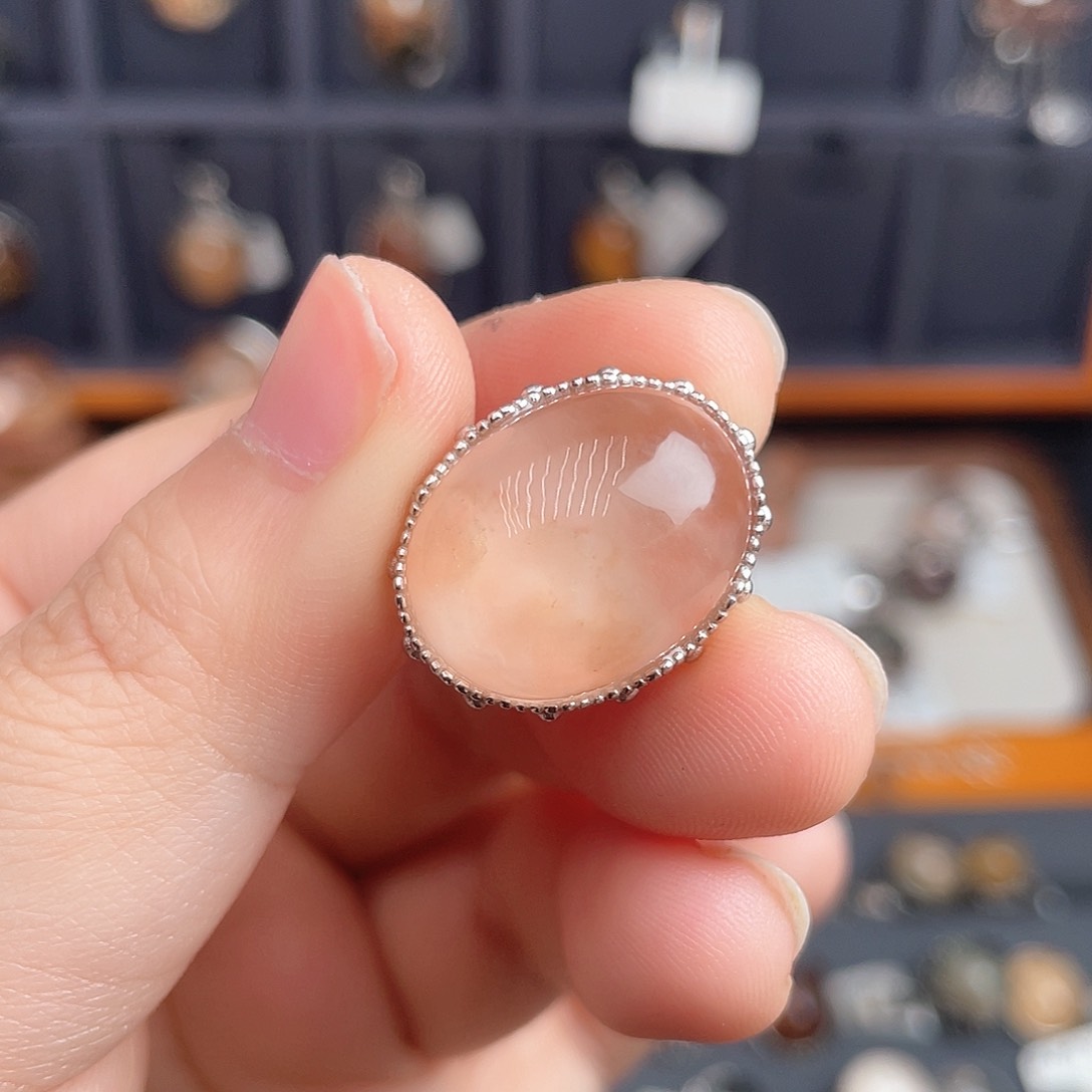 水晶颈饰银S925镶嵌豆*?