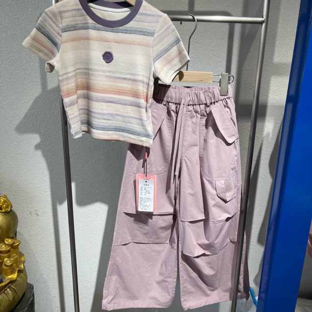 6572童装短袖长裤套装