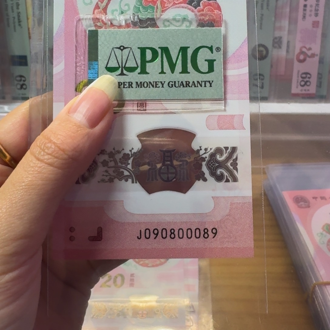 塑料蛇钞J090800089包PMG68分