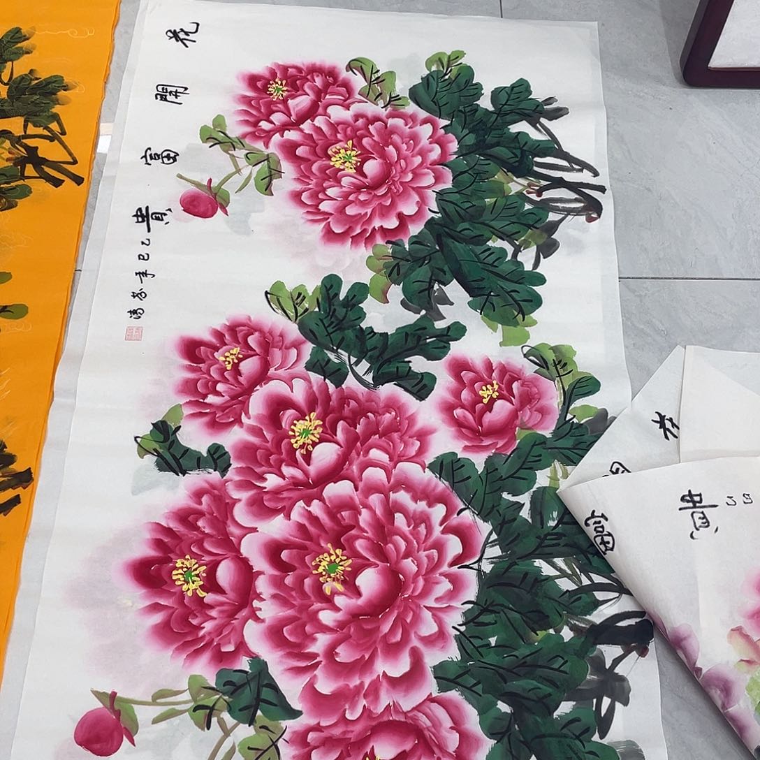 国画书法作品国画作品原稿四尺横幅