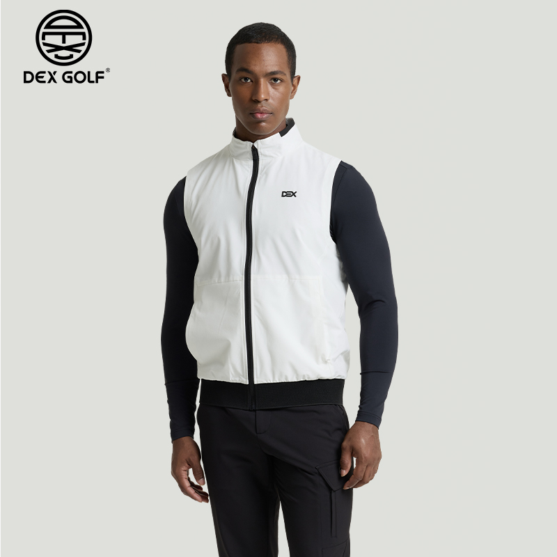 DEXGOLF高尔夫男士户外运动秋7220立领拉链外套马甲舒适休闲百搭