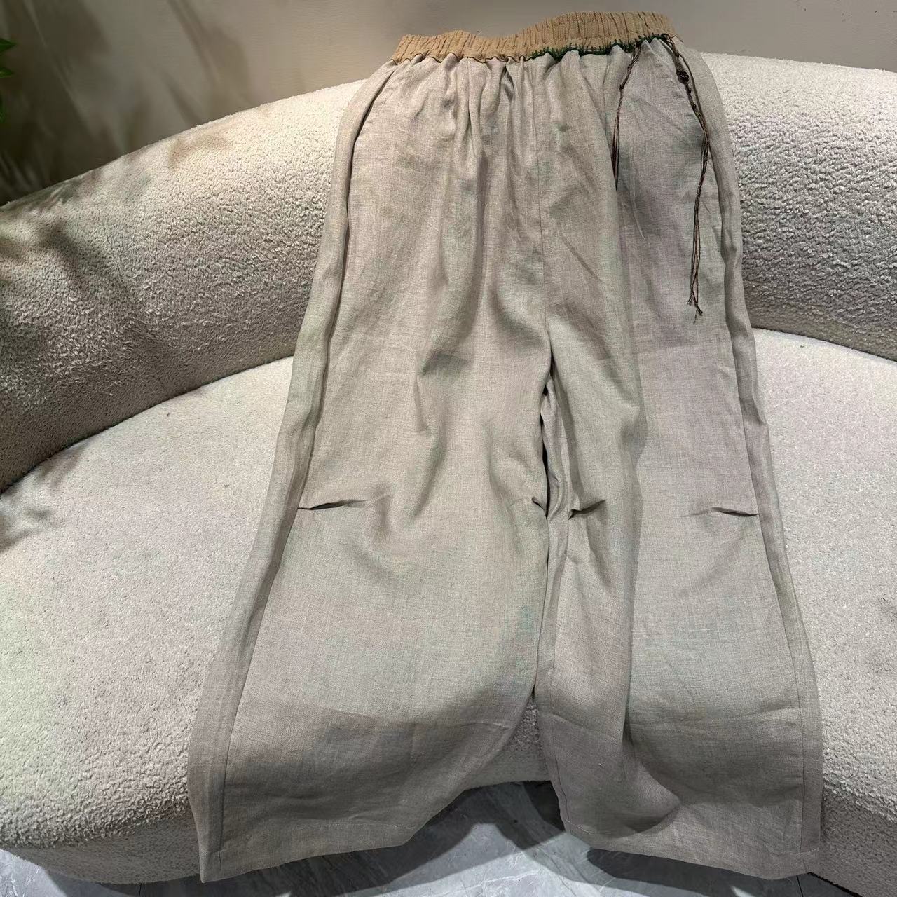 【AW三号店】新款直筒休闲麻裤 G8813