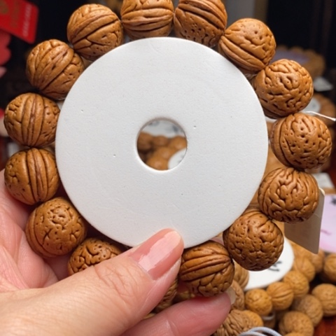 吊坠桃核金鱼肚单圈20