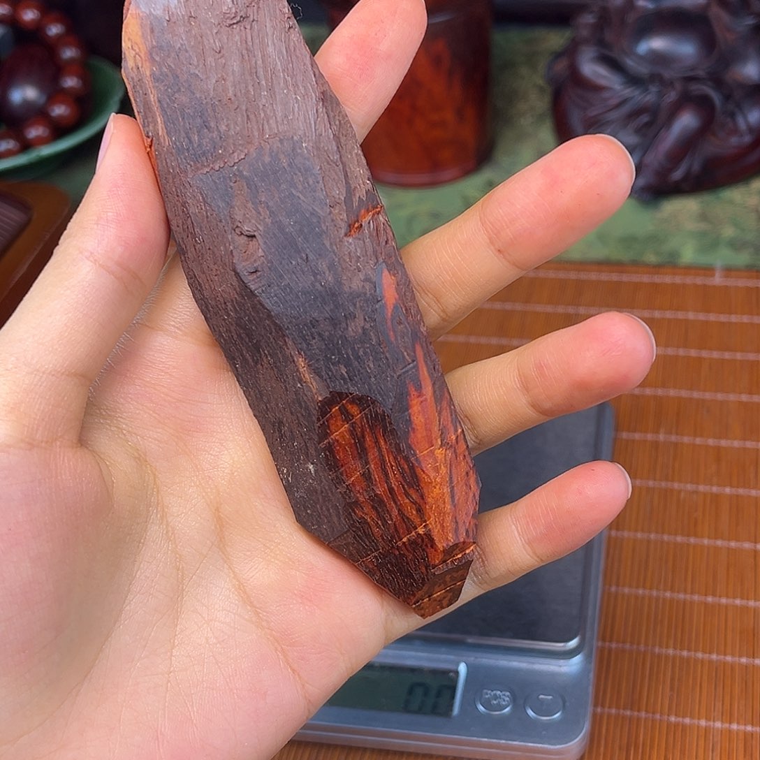 檀香紫檀（小叶紫檀）龙麟底芝麻花琴料福利0.5