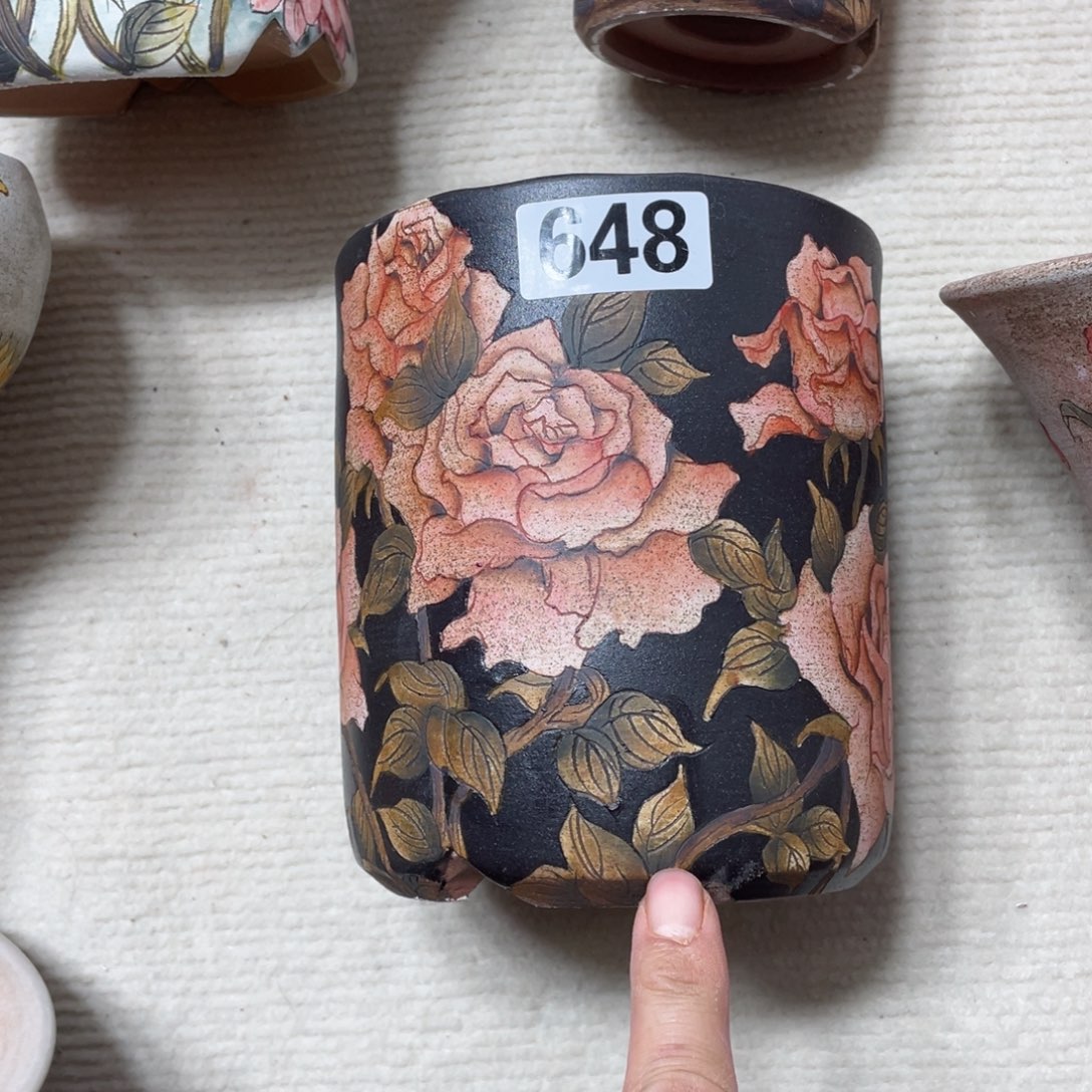 紫砂花盆卷*?陶瓷多肉花盆瑕疵