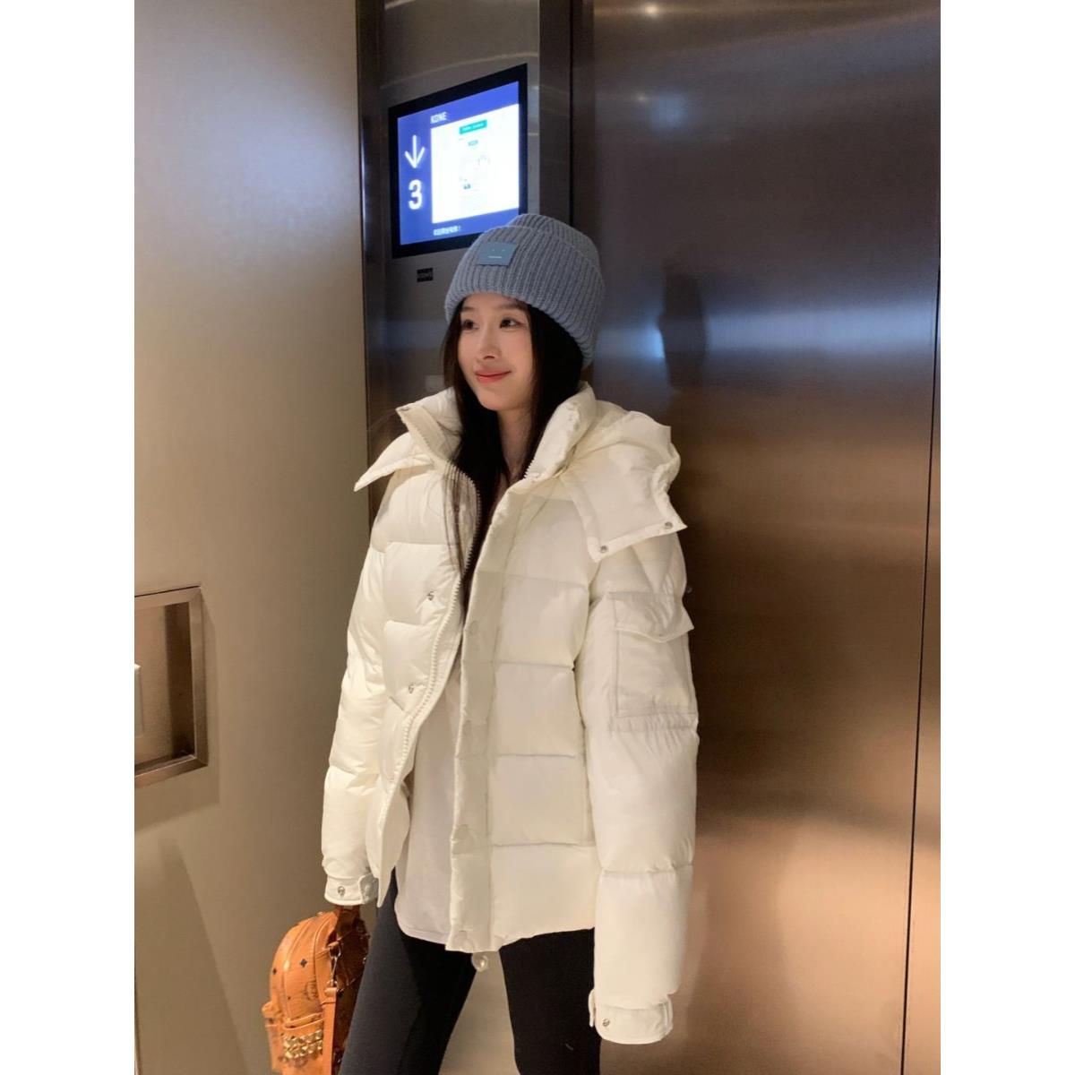 反季价 玛雅羽绒服女2025年冬季新款白色加厚中长款连帽鹅绒服女