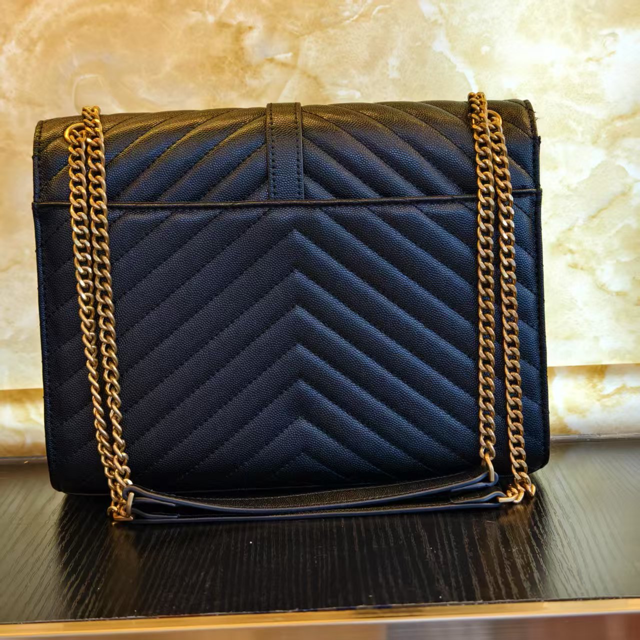 薇薇手工真皮-黑色-长27x高21-新大信封A262