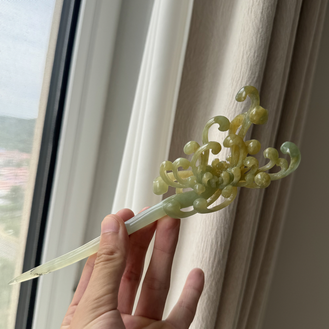 立体飘逸菊花发簪