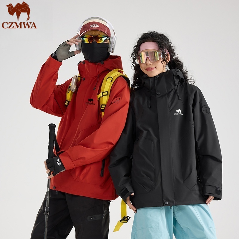 骆驼骑师三合一男女冬季户外防水登山服防风保暖三合一可拆卸外套