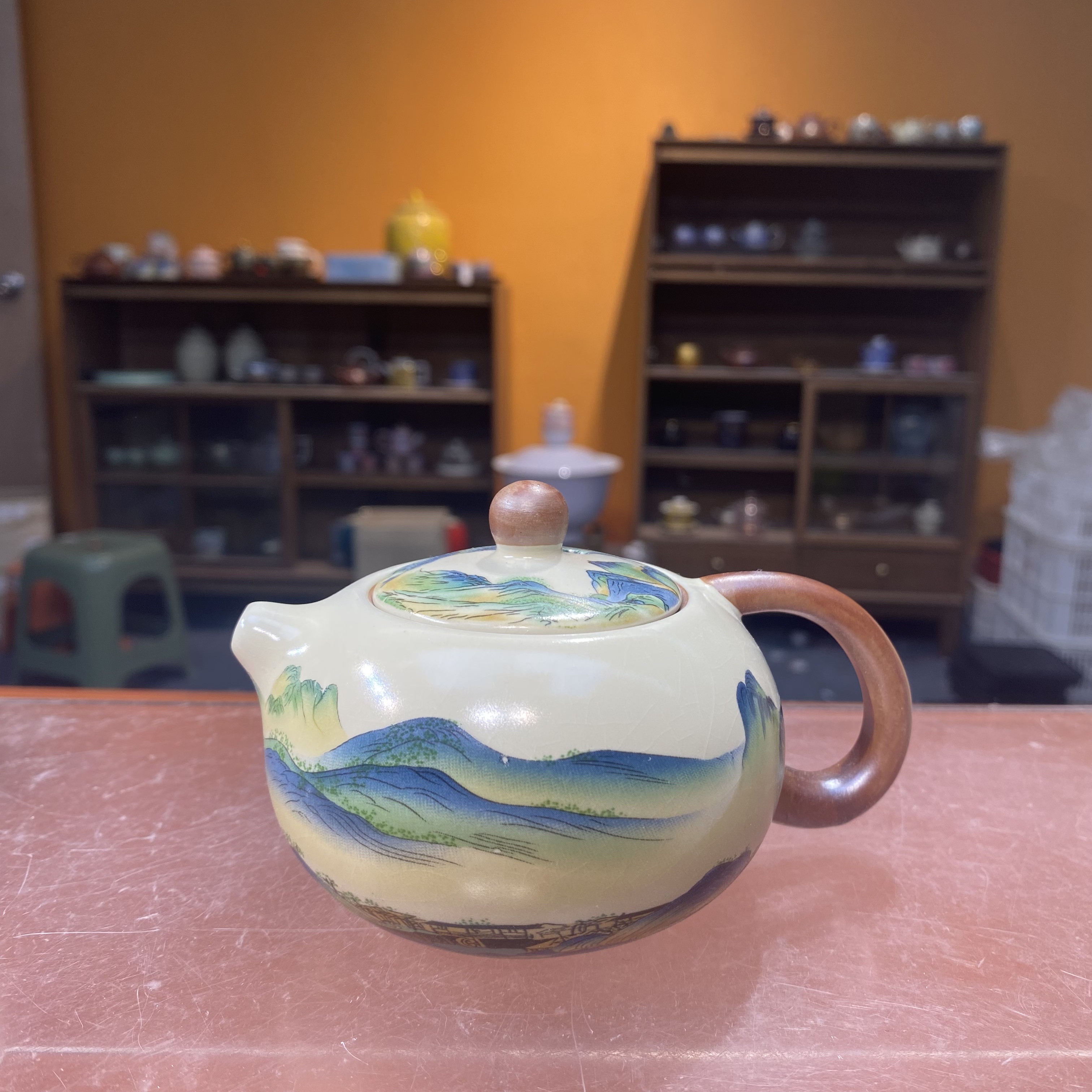 德化云仓 汝窑万里山河西施壶-2699