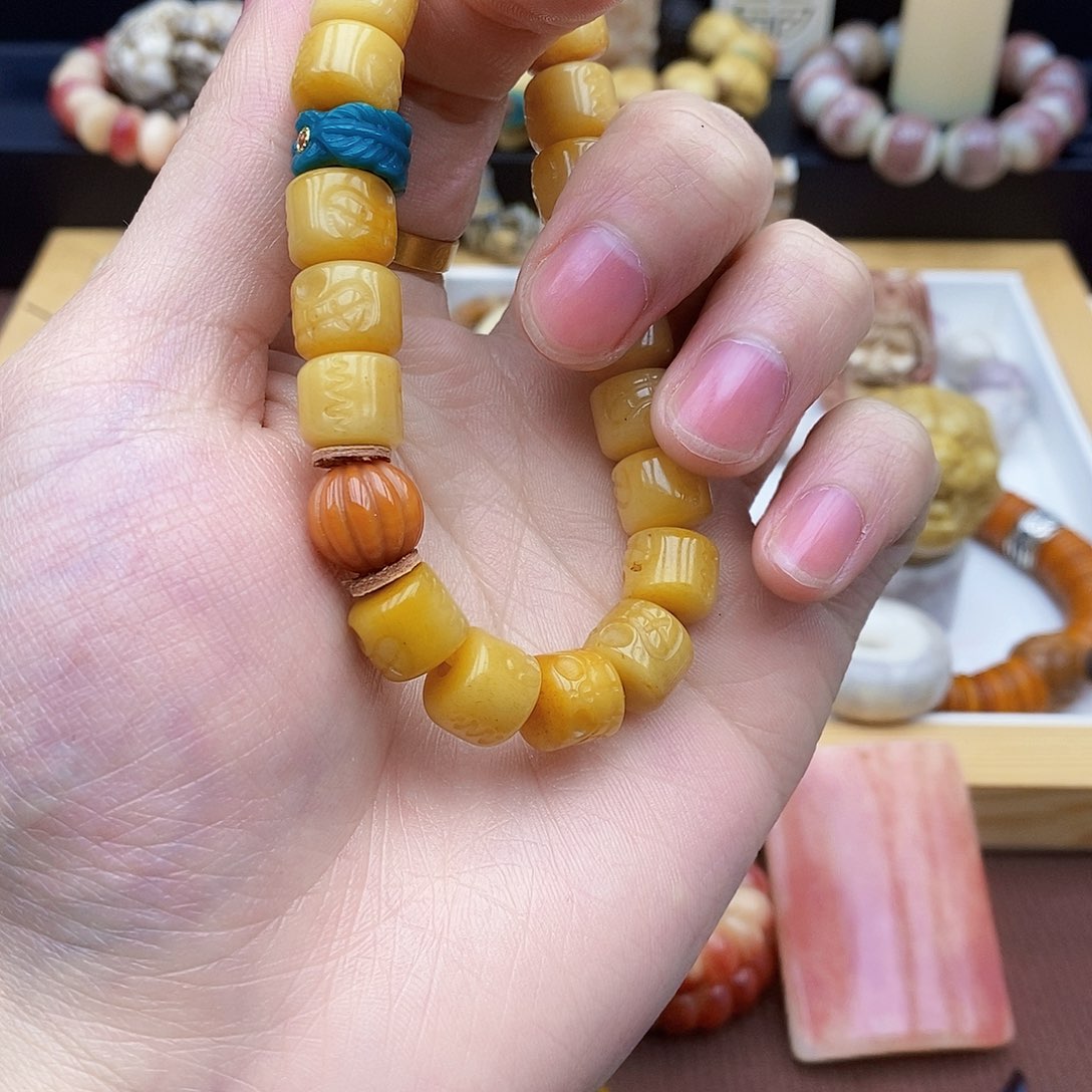 驼骨手串/手链11mm牦牛骨阿呆