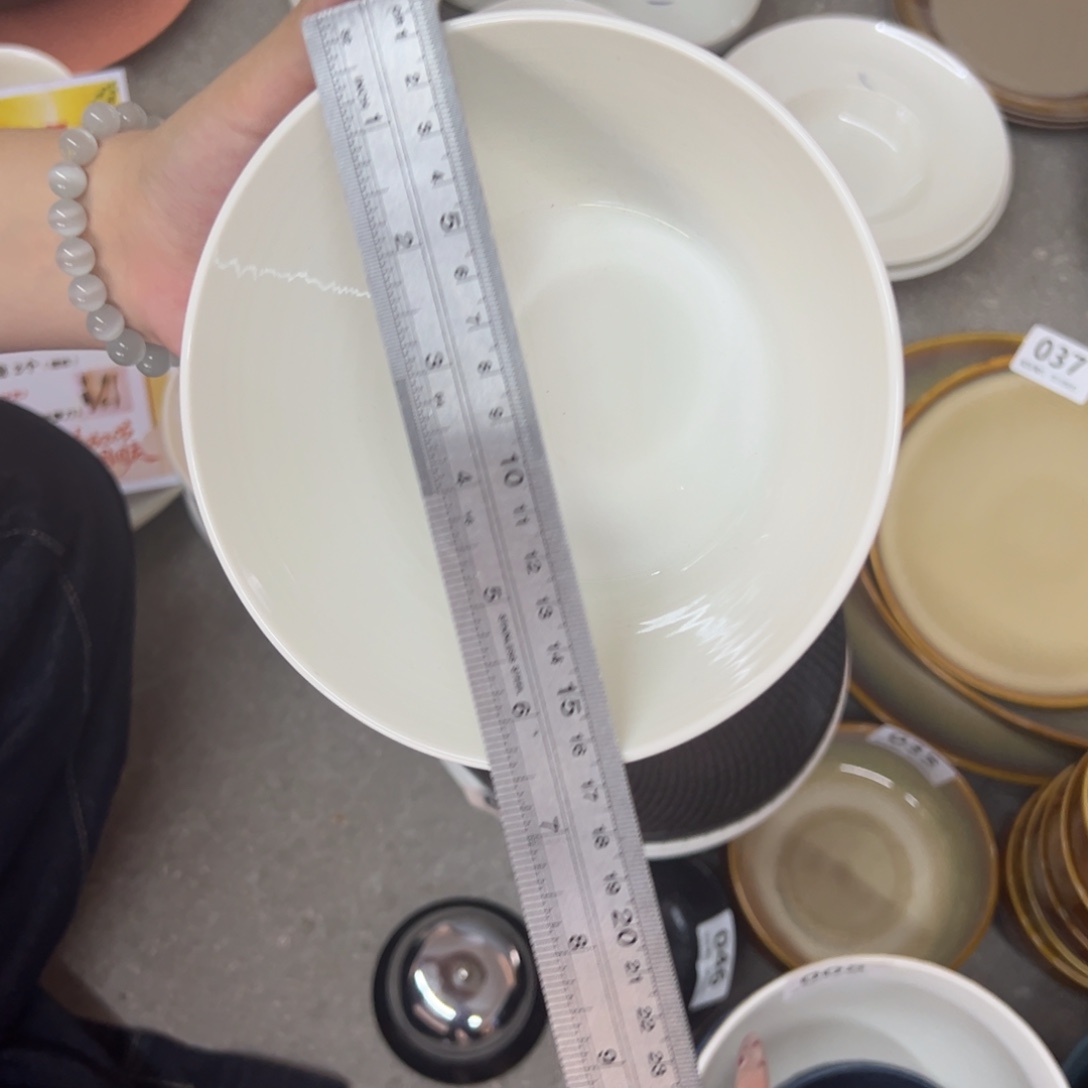 新骨瓷047微瑕暖白6.25寸rd皇家直口碗