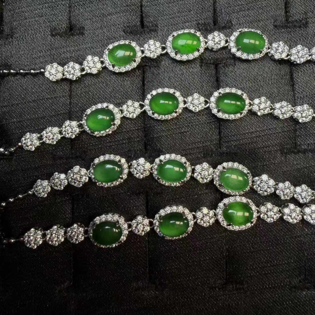 【玉经纶】180324/Q68-天然A货翡翠手链-多样性发其一