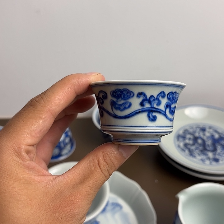 喝***起摆件景德镇陶瓷柴窑杯杯