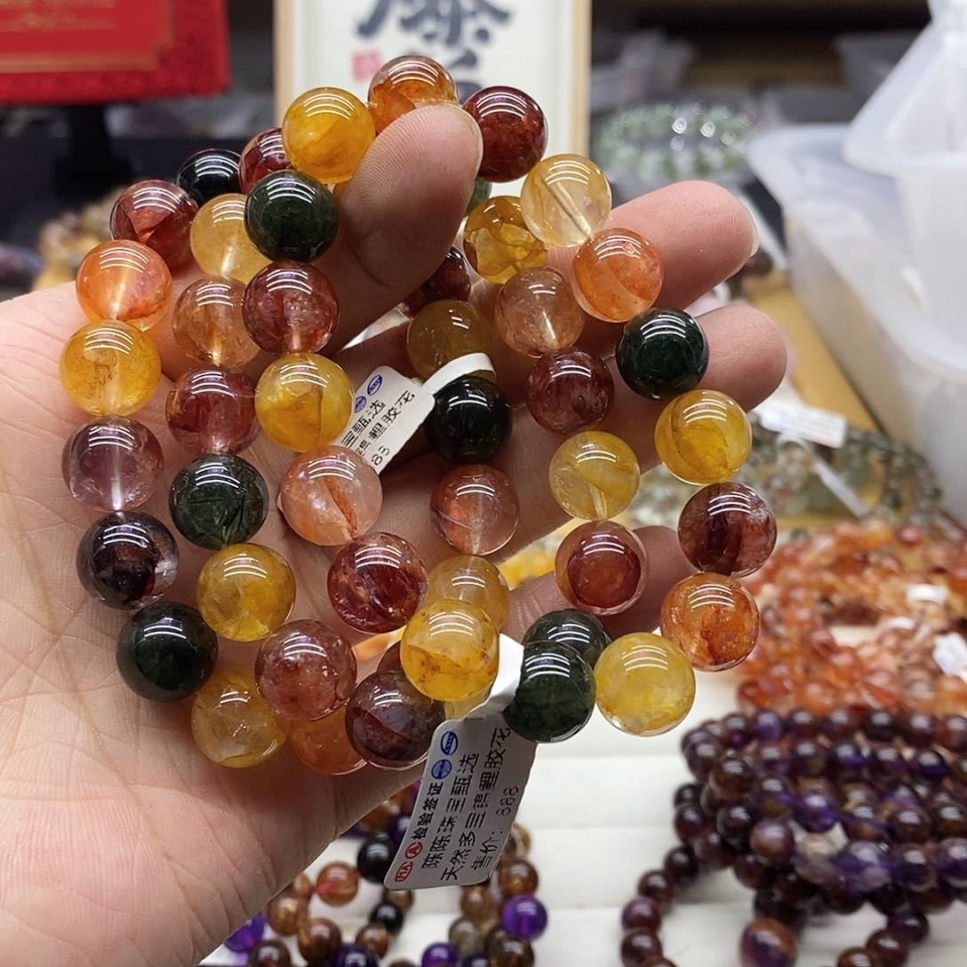 水晶手链未镶嵌多样性发货发一条