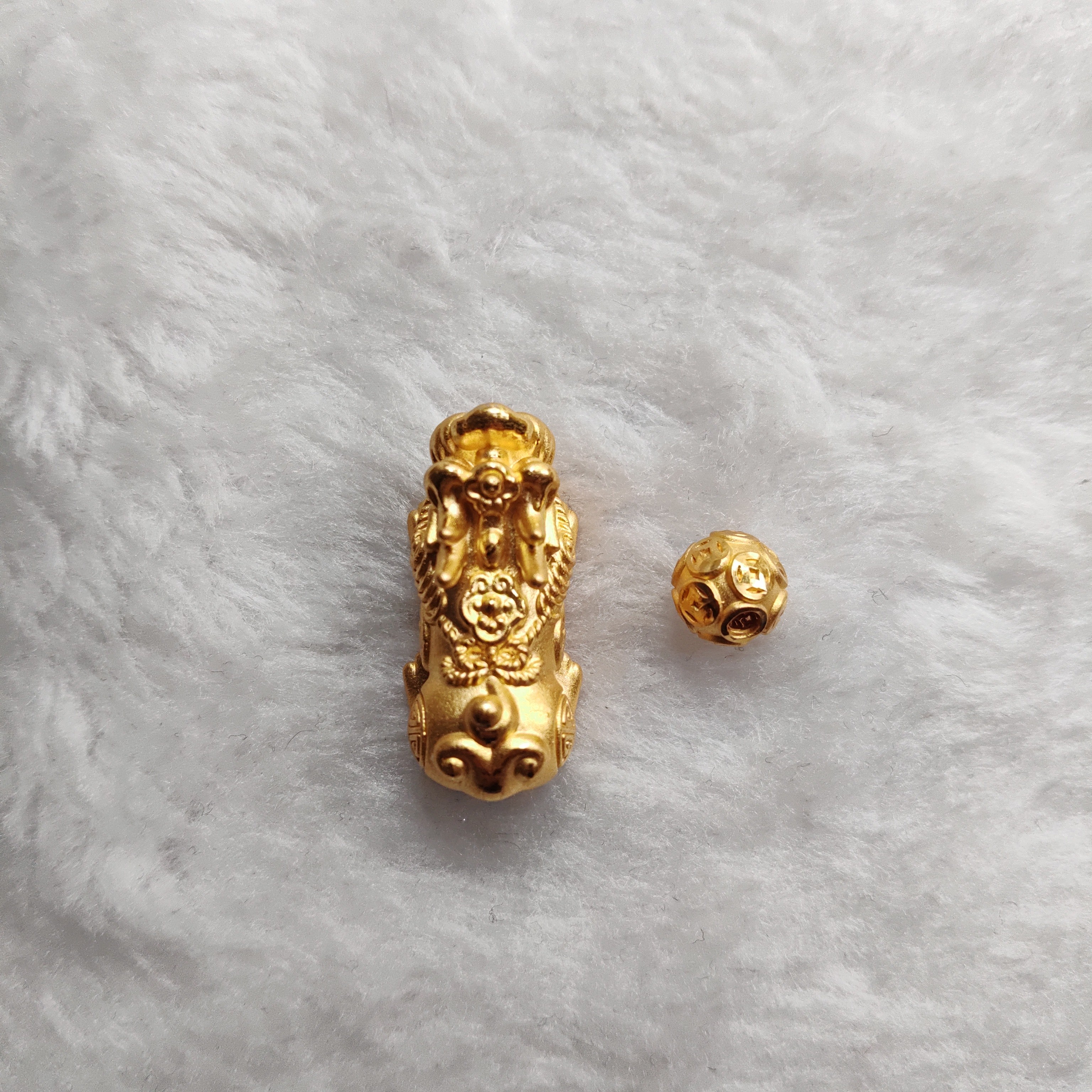 金元宝足金999貔貅珠子首饰