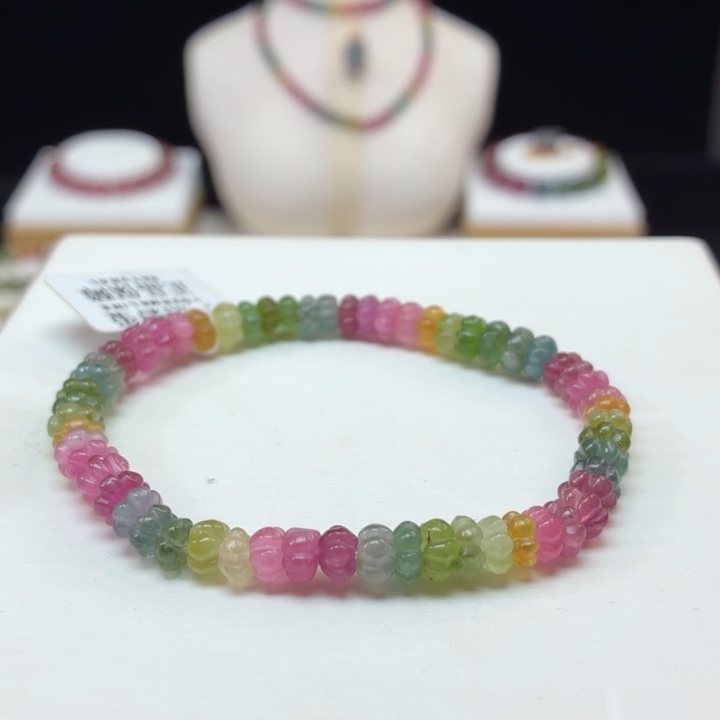 碧玺手链未镶嵌6mm±